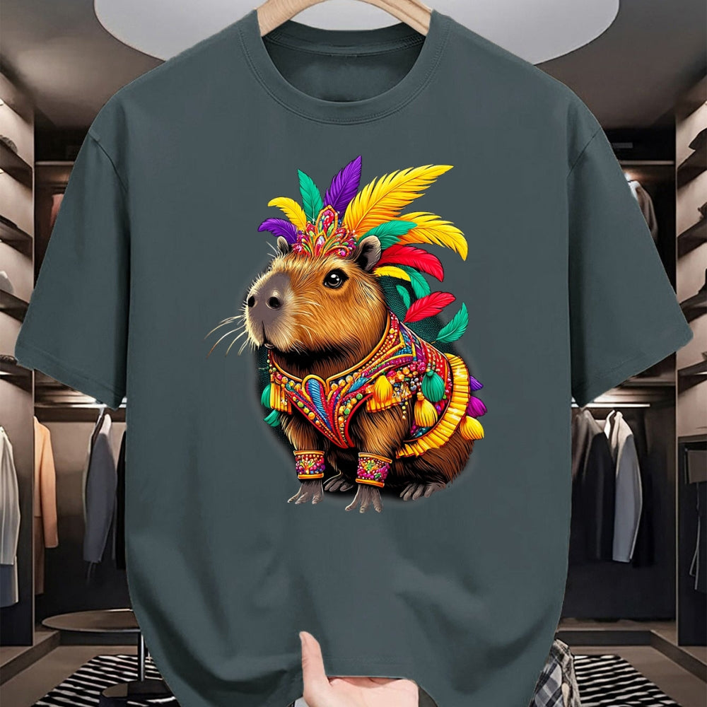 Cute Capybara Shirt, Funny Capybara Unisex T-Shirt/Hoodie/Sweatshirt HLT00 - Funny Capybara Carnival Dress Brazil Heritage Latina T-Shirt
