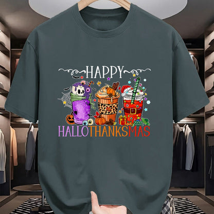 Best Thanksgiving Family Shirt , Funny Thanksgiving UnisexT-Shirt/Hoodie/Sweatshirt HLT00 - Happy Hallothanksmas Halloween Thanksgiving Christmas T-Shirt