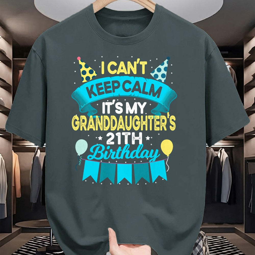 Best Grandpa Shirt, Proud Grandpa Unisex T-Shirt/Hoodie/Sweatshirt HLT00 -  It's My Granddaughter 21th Birthday Shirt Gift 21 Years Old T-Shirt