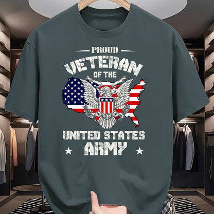 Proud Veteran Shirt, Funny Veteran UnisexT-Shirt/Hoodie/Sweatshirt HLT00 - Proud Veteran of The US Army - USA Flag Soldier Veteran T-Shirt