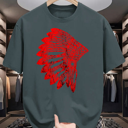 Native American T-Shirts, Vintage Native American Unisex T-Shirt/Hoodie/Sweatshirt HLT00 - Native American Feather Headdress Indian Chief Tribes Pride