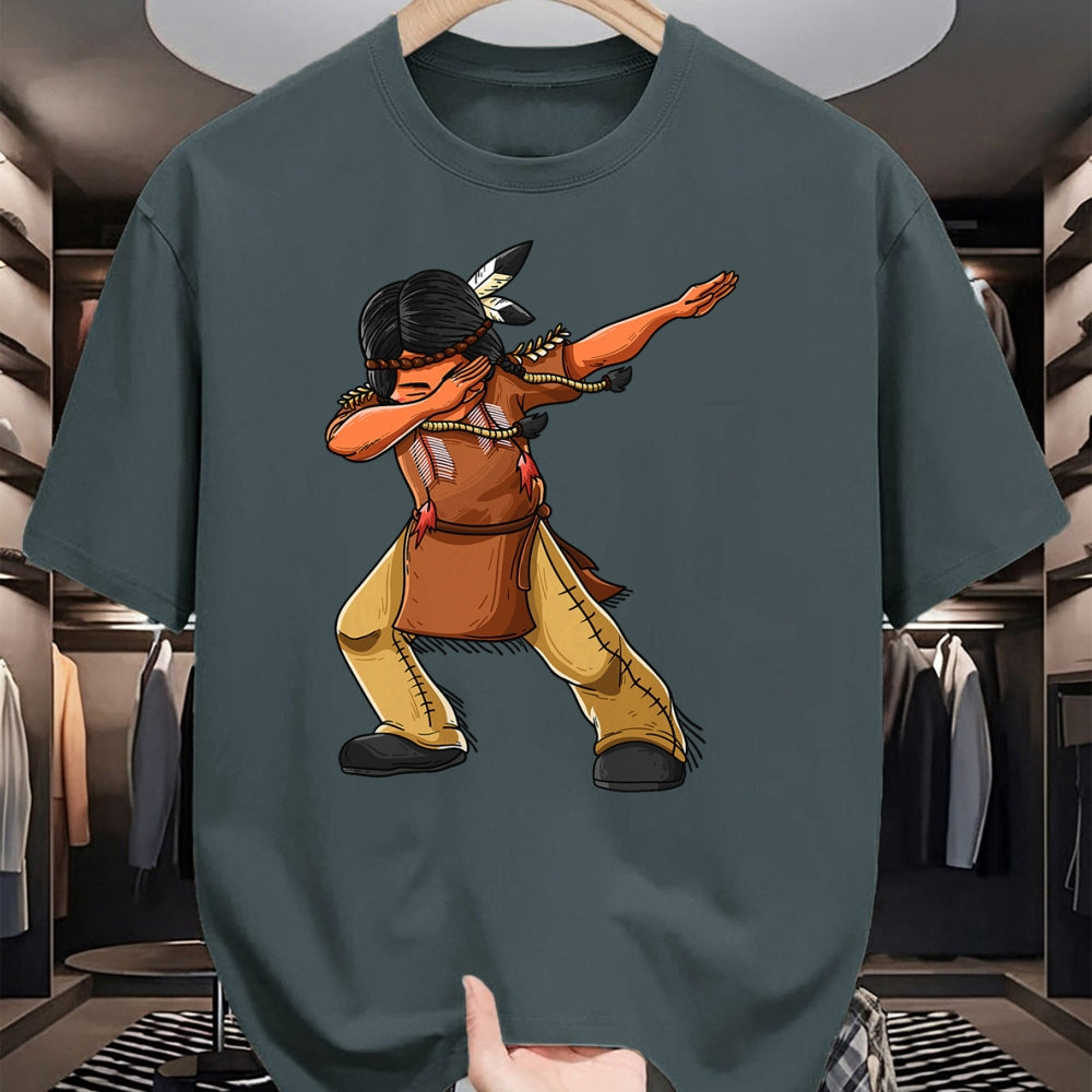 Native American T-Shirts, Vintage Native American Unisex T-Shirt/Hoodie/Sweatshirt HLT00 - Dabbing Indian Funny Cute Native American Dance Dab Gift