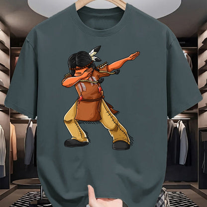 Native American T-Shirts, Vintage Native American Unisex T-Shirt/Hoodie/Sweatshirt HLT00 - Dabbing Indian Funny Cute Native American Dance Dab Gift