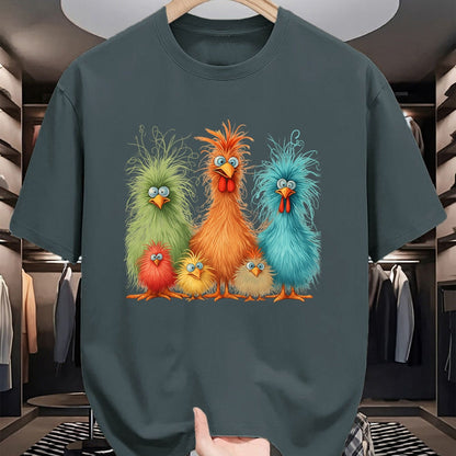 Best Thanksgiving Family Shirt , Funny Thanksgiving UnisexT-Shirt/Hoodie/Sweatshirt HLT00 - Retro Eagerlys Colorful Funny Chicken Art, for Men Women Kid T-Shirt