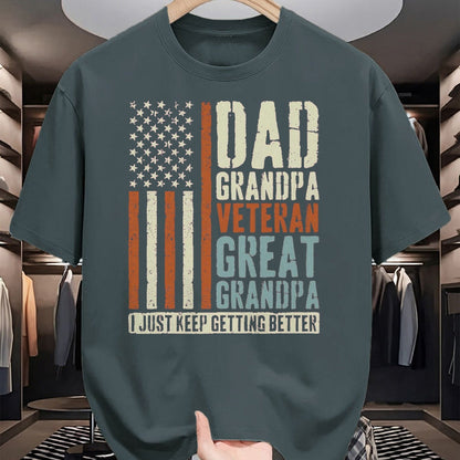 Proud Veteran Shirt, Funny Veteran UnisexT-Shirt/Hoodie/Sweatshirt HLT00 - Dad Grandpa Veteran Great Grandpa T-Shirt, Men, Black, 3X-Large