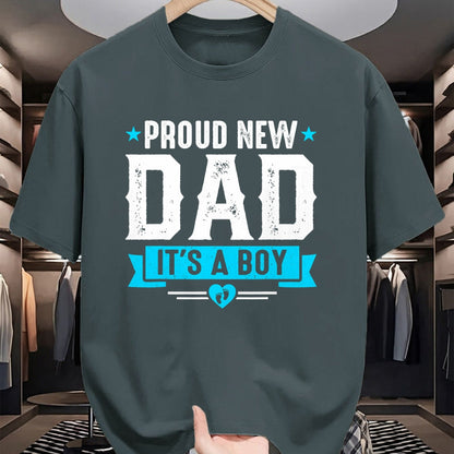 Gift for Dad Shirt, Funny Dad Unisex T-Shirt/Hoodie/Sweatshirt HLT00 – Proud New Dad Its A Boy Cute Father_s Day Baby Announcement T-Shirt
