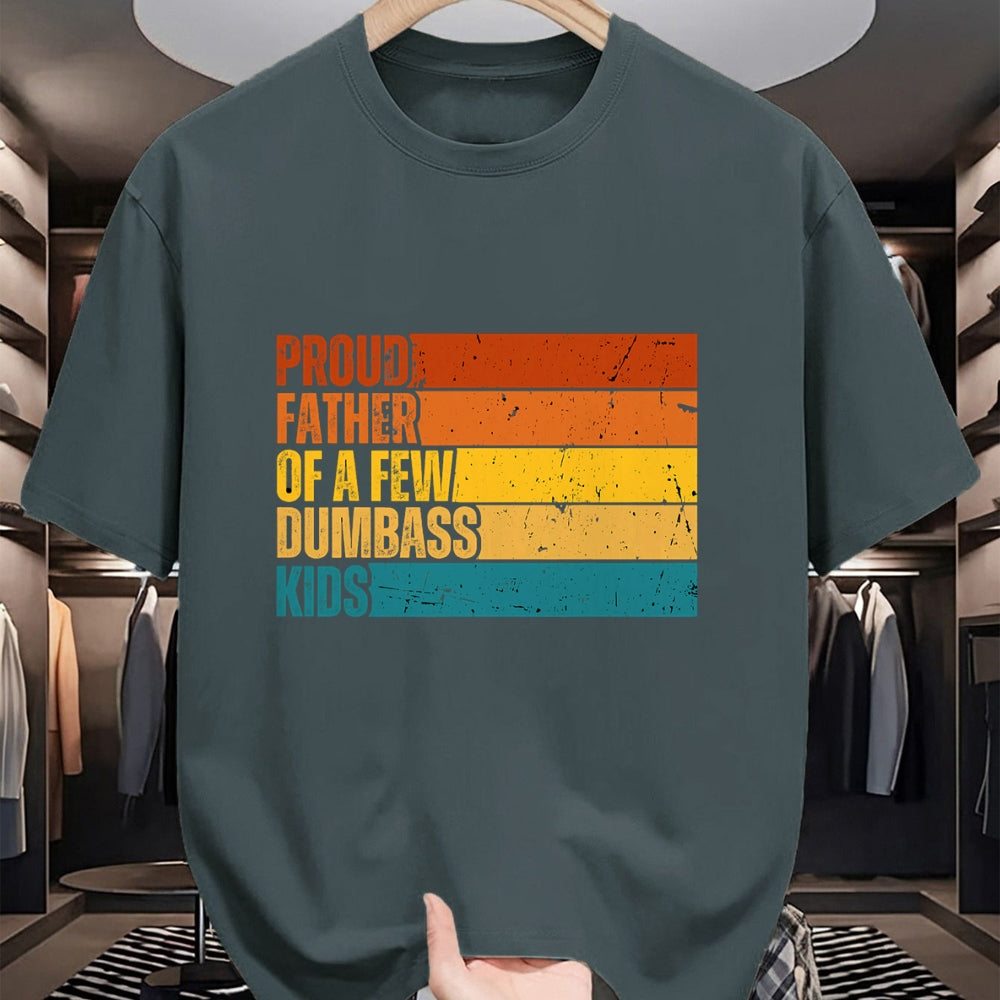 Gift for Dad Shirt, Funny Dad Unisex T-Shirt/Hoodie/Sweatshirt HLT00 – Vintage Father_s Day Gift Proud Father Of A Few Dumbass Kids T-Shirt