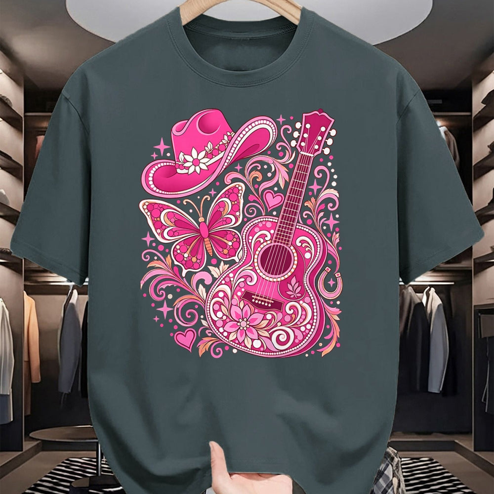 Guitar Lover Shirt, Funny Guitar UnisexT-Shirt/Hoodie/Sweatshirt HLT00 - Western Cowgirl Guitar Women Girls T-Shirt