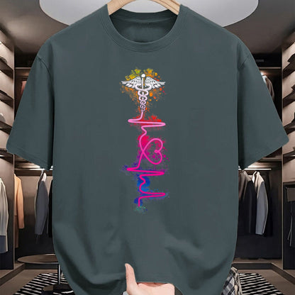 Funny Nurse Shirt, Nurse Unisex T-Shirt/Hoodie/Sweatshirt HLT00 - Proud Nurse Colorful Heartbeat Tie Dye Nursing Love Nurse T-Shirt