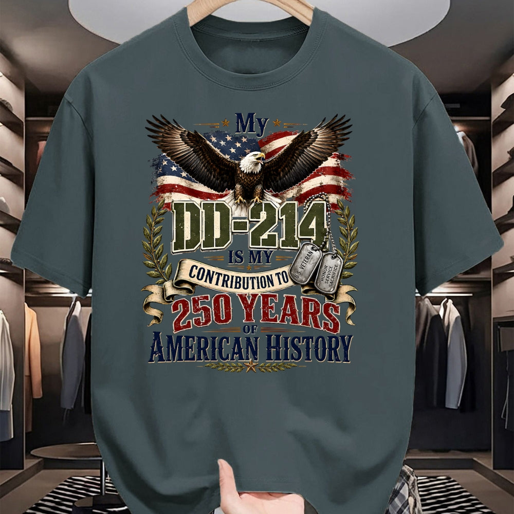 Proud Veteran Shirt, Funny Veteran UnisexT-Shirt/Hoodie/Sweatshirt HLT00 - My DD-214 is My Contribution Veteran 250 Years America T-Shirt