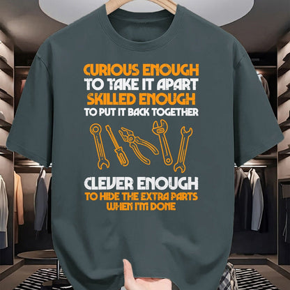Best Mechanic Life Shirt, Funny Mechanic UnisexT-Shirt/Hoodie/Sweatshirt HLT00 - Curious Enough to Take It Apart Car Auto Garage Mechanic Men T-Shirt