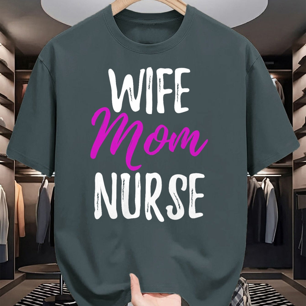 Funny Nurse Shirt, Nurse Unisex T-Shirt/Hoodie/Sweatshirt HLT00 - Wife Mom Nurse T-Shirt Funny Nurse Mom Gift Shirt T-Shirt