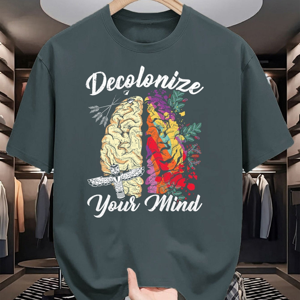 Native American T-Shirts, Vintage Native American Unisex T-Shirt/Hoodie/Sweatshirt HLT00 - Decolonize Your Mind Indigenous People Native American