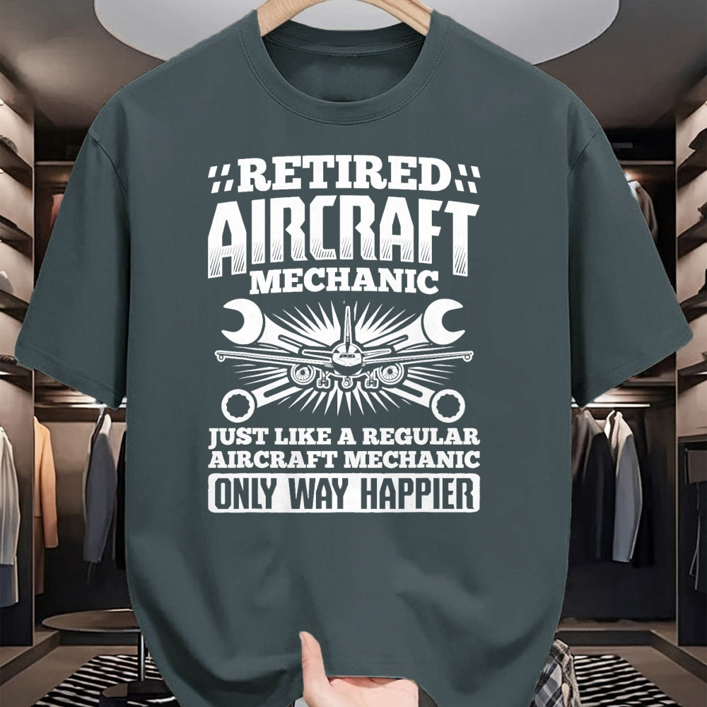 Best Mechanic Life Shirt, Funny Mechanic UnisexT-Shirt/Hoodie/Sweatshirt HLT00 - Retired Aircraft Mechanic Way Happier Aircraft Mechanic T-Shirt