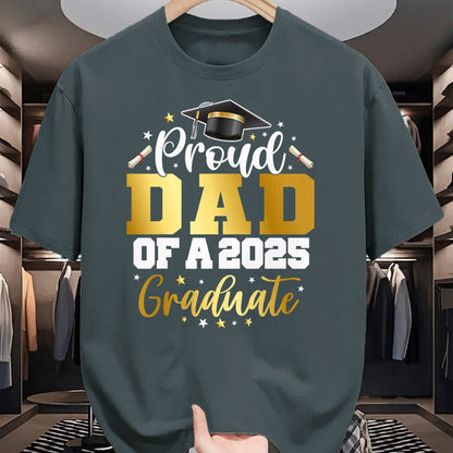 Gift for Dad Shirt, Funny Dad Unisex T-Shirt/Hoodie/Sweatshirt HLT00 – Dad Senior 2025 Proud Dad Of A Class Of 2025 Graduate T-Shirt