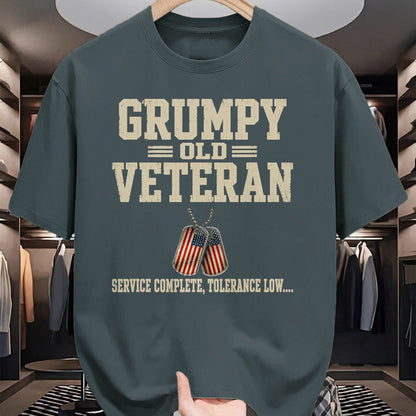 Proud Veteran Shirt, Funny Veteran UnisexT-Shirt/Hoodie/Sweatshirt HLT00 - Funny Grumpy Old Veteran for Military Vets Service Complete T-Shirt