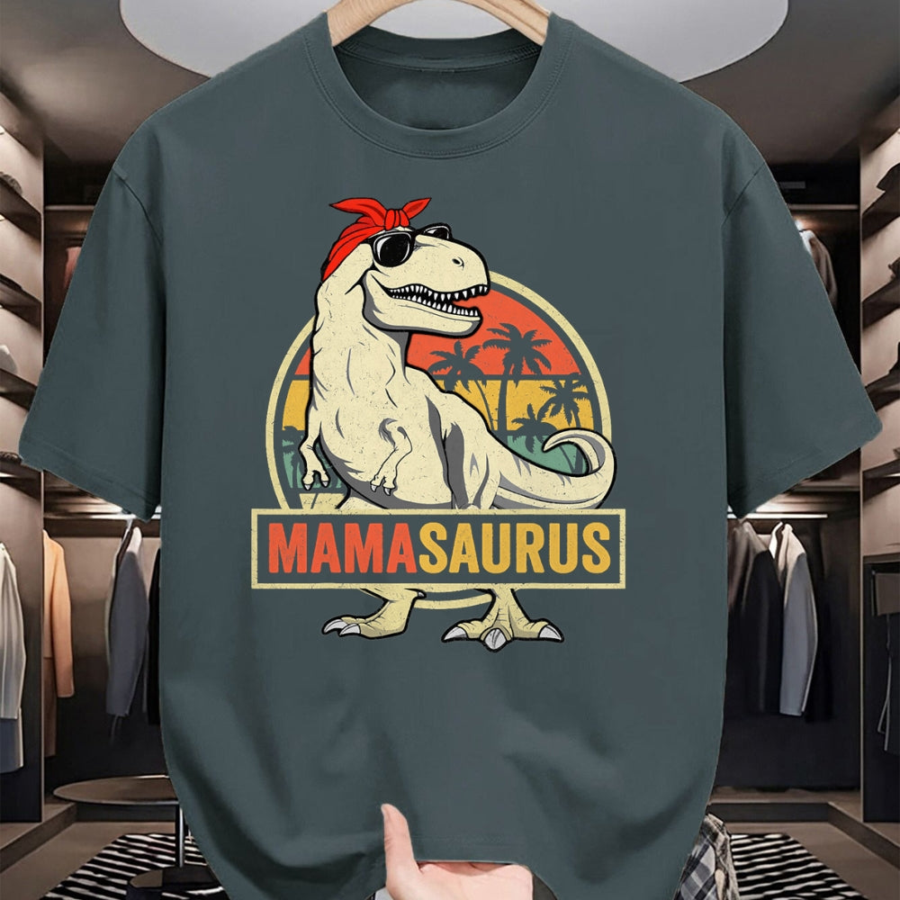 Gift for Mom Shirt, Funny Mom Unisex T-Shirt/Hoodie/Sweatshirt HLT00 - Mamasaurus T Rex Dinosaur Mama Saurus Family Matching Women T-Shirt