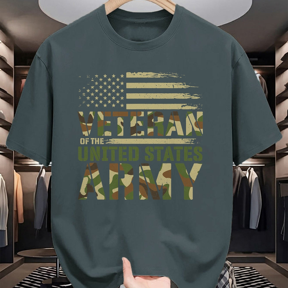 Proud Veteran Shirt, Funny Veteran UnisexT-Shirt/Hoodie/Sweatshirt HLT00 - Veteran of The United States Army Patriotic Camo Military T-Shirt