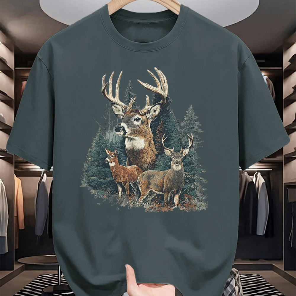 Funny Hunting Shirt, Gift For Hunting Lover Unisex T-Shirt/Hoodie/Sweatshirt HLT00 - Vintage Deer 90s Graphic Style Hunter Deer Faded Nature T-Shirt