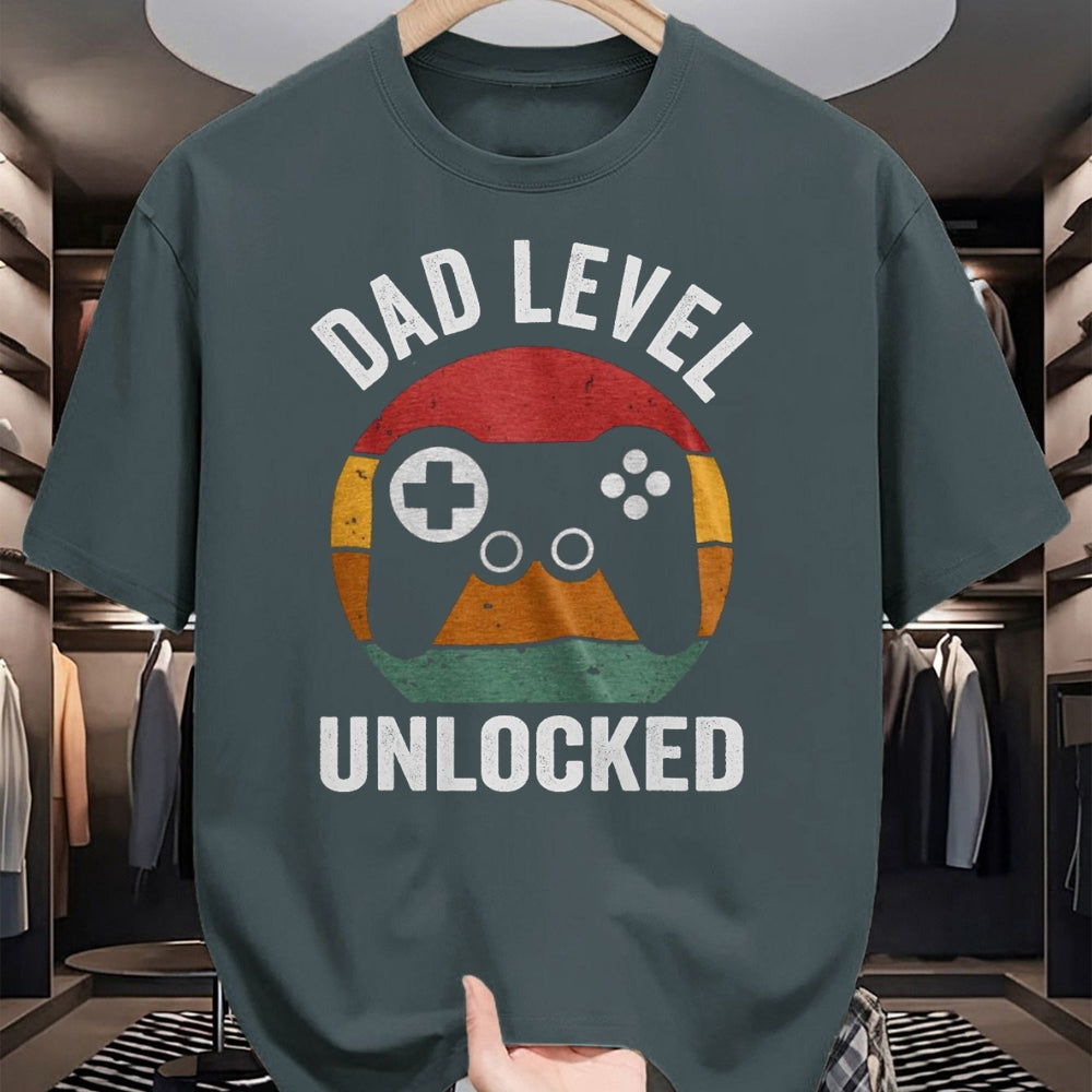 Gift for Dad Shirt, Funny Dad Unisex T-Shirt/Hoodie/Sweatshirt HLT00 – Funny New Dad Dad Level Unlocked day Gaming T-Shirt