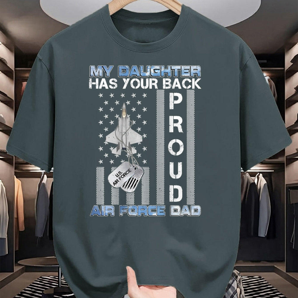 Gift for Dad Shirt, Funny Dad Unisex T-Shirt/Hoodie/Sweatshirt HLT00 – My Daughter Has Your Back Proud Air Force Dad USAF Family T-Shirt