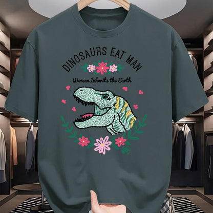 Best Dinosaur Lover Shirt, Funny Dinosaur UnisexT-Shirt/Hoodie/Sweatshirt HLT00 - Jurassic Park Dinos Eat Man Women Inherit The Earth T-Shirt Small