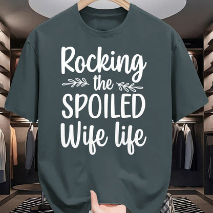 Best Wife Shirt, Wife and Husband Unisex T-Shirt/Hoodie/Sweatshirt HLT00 - Gift for wife T shirt, spoiled wife   Funny Spoiled Wife Art For Women Girls Husband Spoiled Wife Pu (1)
