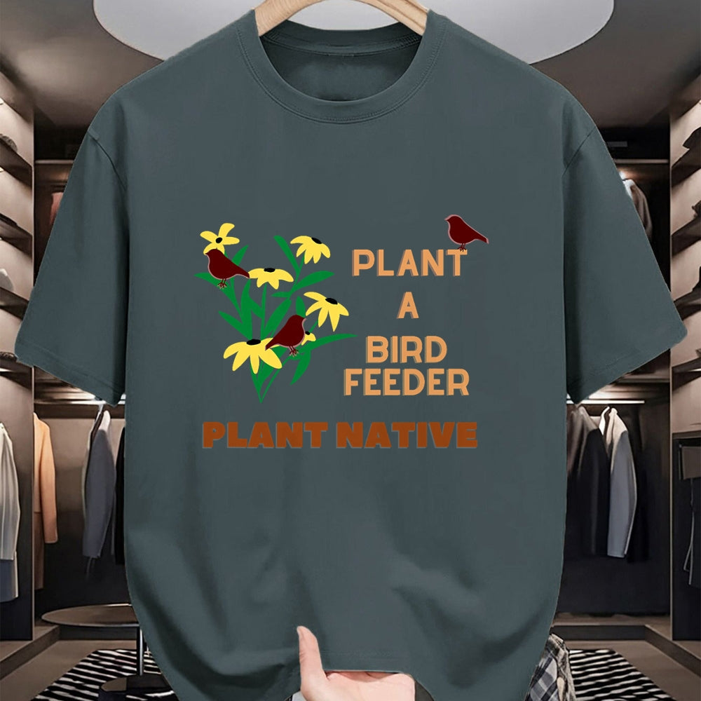 Native American T-Shirts, Vintage Native American Unisex T-Shirt/Hoodie/Sweatshirt HLT00 - Plant a Birdfeeder- Plant Native
