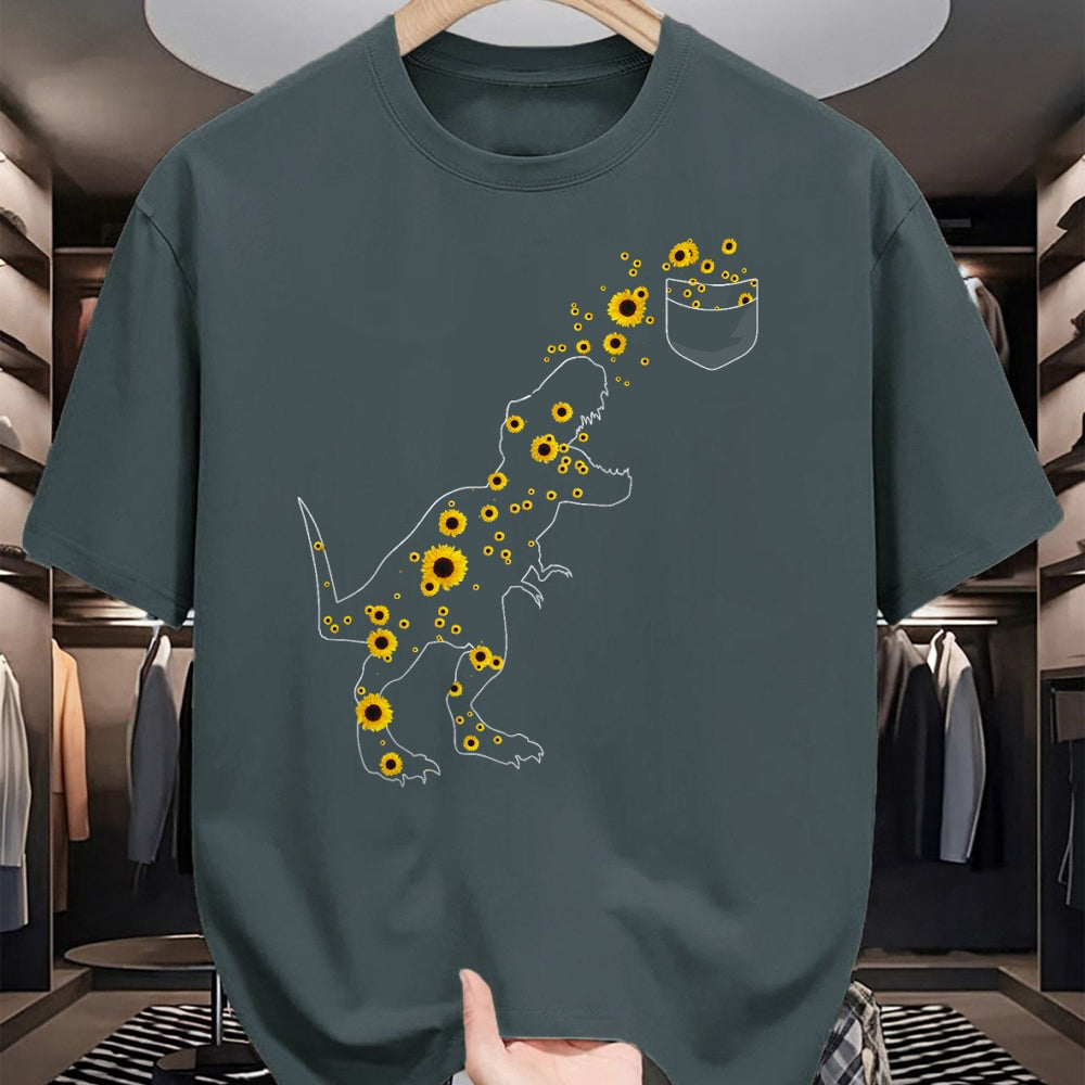 Best Dinosaur Lover Shirt, Funny Dinosaur UnisexT-Shirt/Hoodie/Sweatshirt HLT00 - Sunshine Dinosaurs T-rex Sunflower Rex Sun Flower Dinosaur T-Shirt