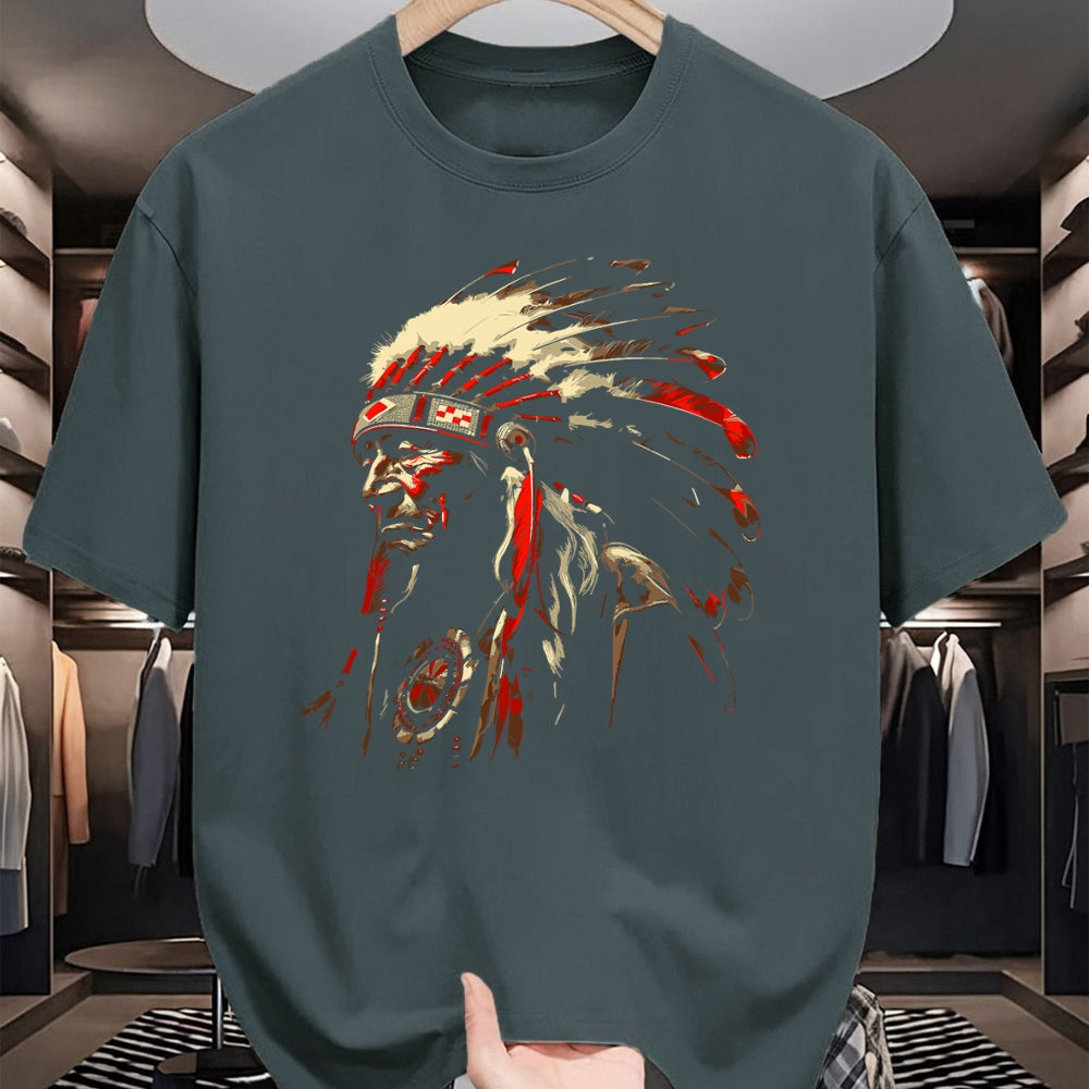 Native American T-Shirts, Vintage Native American Unisex T-Shirt/Hoodie/Sweatshirt HLT00 - Retro Native American Indian Headdress Vintage Men Graphic