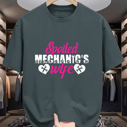 Best Wife Shirt, Wife and Husband Unisex T-Shirt/Hoodie/Sweatshirt HLT00 - Gift for wife T shirt, spoiled wife   Spoiled Mechanic's Wife Of A Mechanic Wife Pullover Hoodie