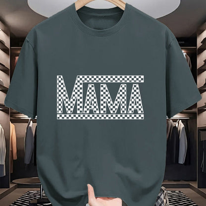 Gift for Mom Shirt, Funny Mom Unisex T-Shirt/Hoodie/Sweatshirt HLT00 - Funny Checkered Mama Black White Gift Women T-Shirt