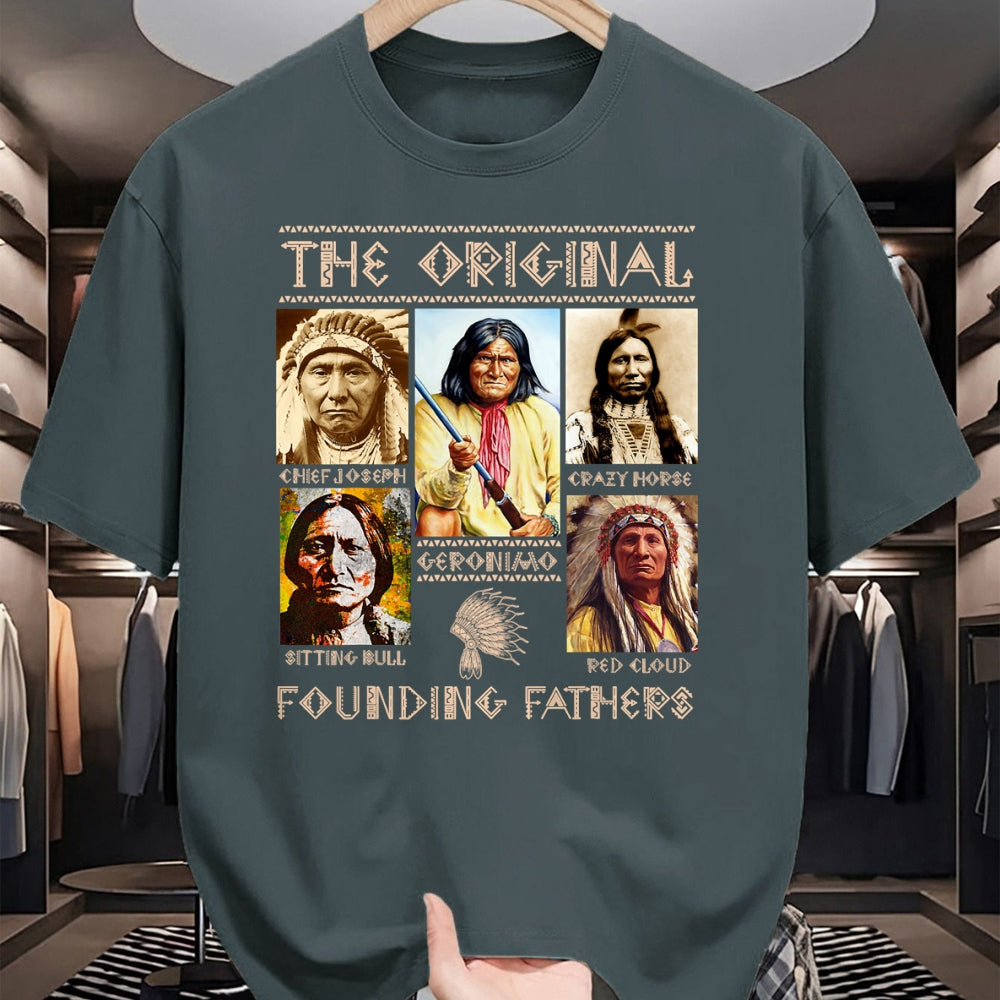 Native American T-Shirts, Vintage Native American Unisex T-Shirt/Hoodie/Sweatshirt HLT00 - The Original Founding Fathers