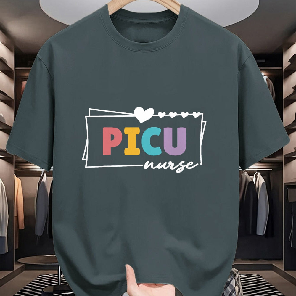 Funny Nurse Shirt, Nurse Unisex T-Shirt/Hoodie/Sweatshirt HLT00 -PICU Nurse Women Pediatric Intensive Care Unit PICU Nurse T-Shirt
