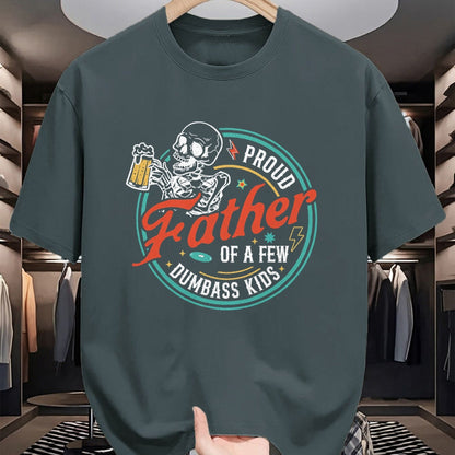 Gift for Dad Shirt, Funny Dad Unisex T-Shirt/Hoodie/Sweatshirt HLT00 – Proud Father Of A Few Dumbass Kids Funny Dad Love Family T-Shirt