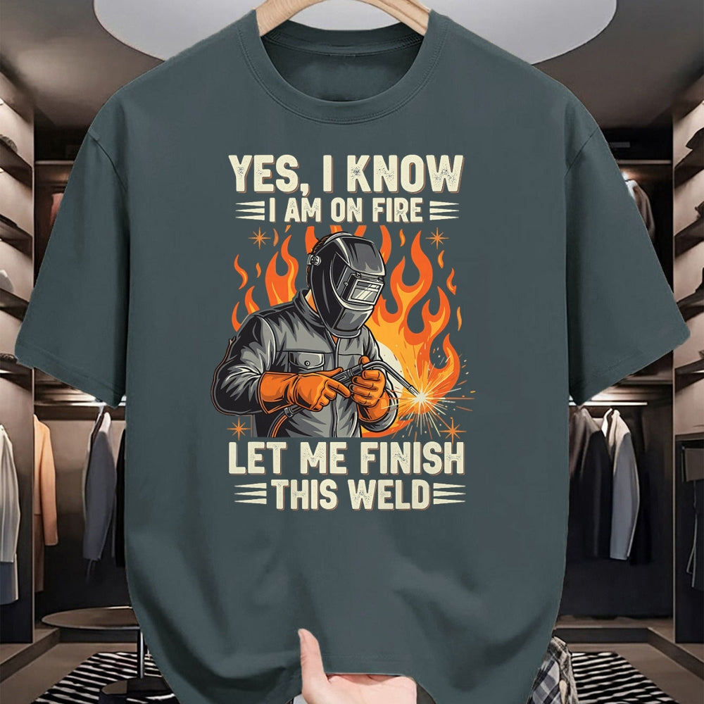 Best Mechanic Life Shirt, Funny Mechanic UnisexT-Shirt/Hoodie/Sweatshirt HLT00 - Funny Welder Welding Yes I Know I Am On Fire T-Shirt