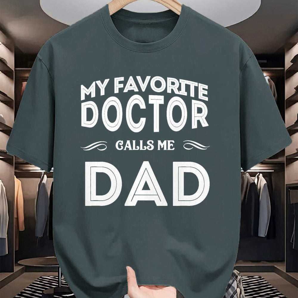 Best Doctor Shirt, Funny Doctor UnisexT-Shirt/Hoodie/Sweatshirt HLT00 - My Favorite Doctor Calls Me Dad Funny T-Shirt, Men, Black, 3X-Large