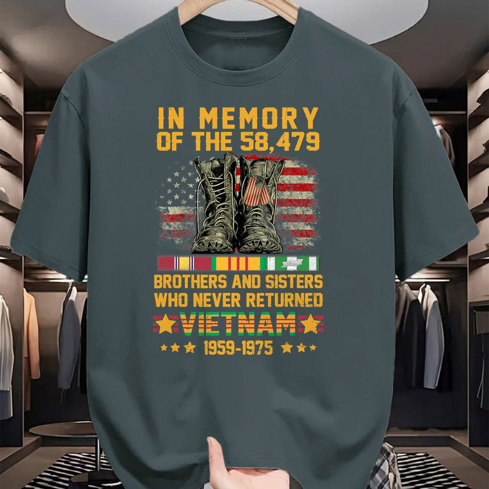 Proud Veteran Shirt, Funny Veteran UnisexT-Shirt/Hoodie/Sweatshirt HLT00 - in Memory of The 58479 Brothers and Sisters Vietnam Veteran T-Shirt
