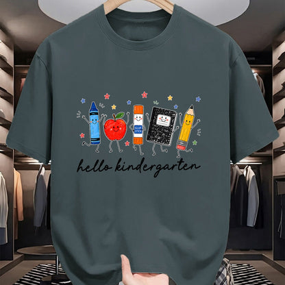 Best Teacher Shirt, Funny Teacher UnisexT-Shirt/Hoodie/Sweatshirt HLT00 - Back to School Teachers Doodles Crayon Hello Kindergarten T-Shirt