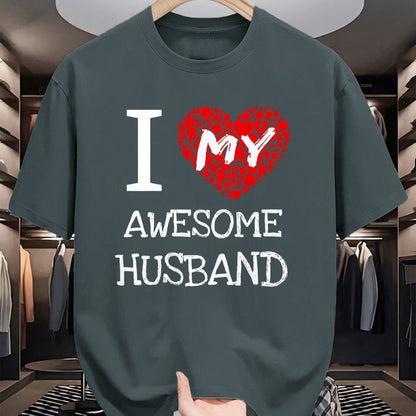 Best Wife Shirt, Wife and Husband Unisex T-Shirt/Hoodie/Sweatshirt HLT00 - I Love My Awesome Husband T-Shirt for Women Gift T-Shirt (1)