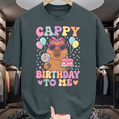 Cute Capybara Shirt, Funny Capybara Unisex T-Shirt/Hoodie/Sweatshirt HLT00 - Funny Capybara Birthday to Me Cute Girls Birthday Capybara T-Shirt