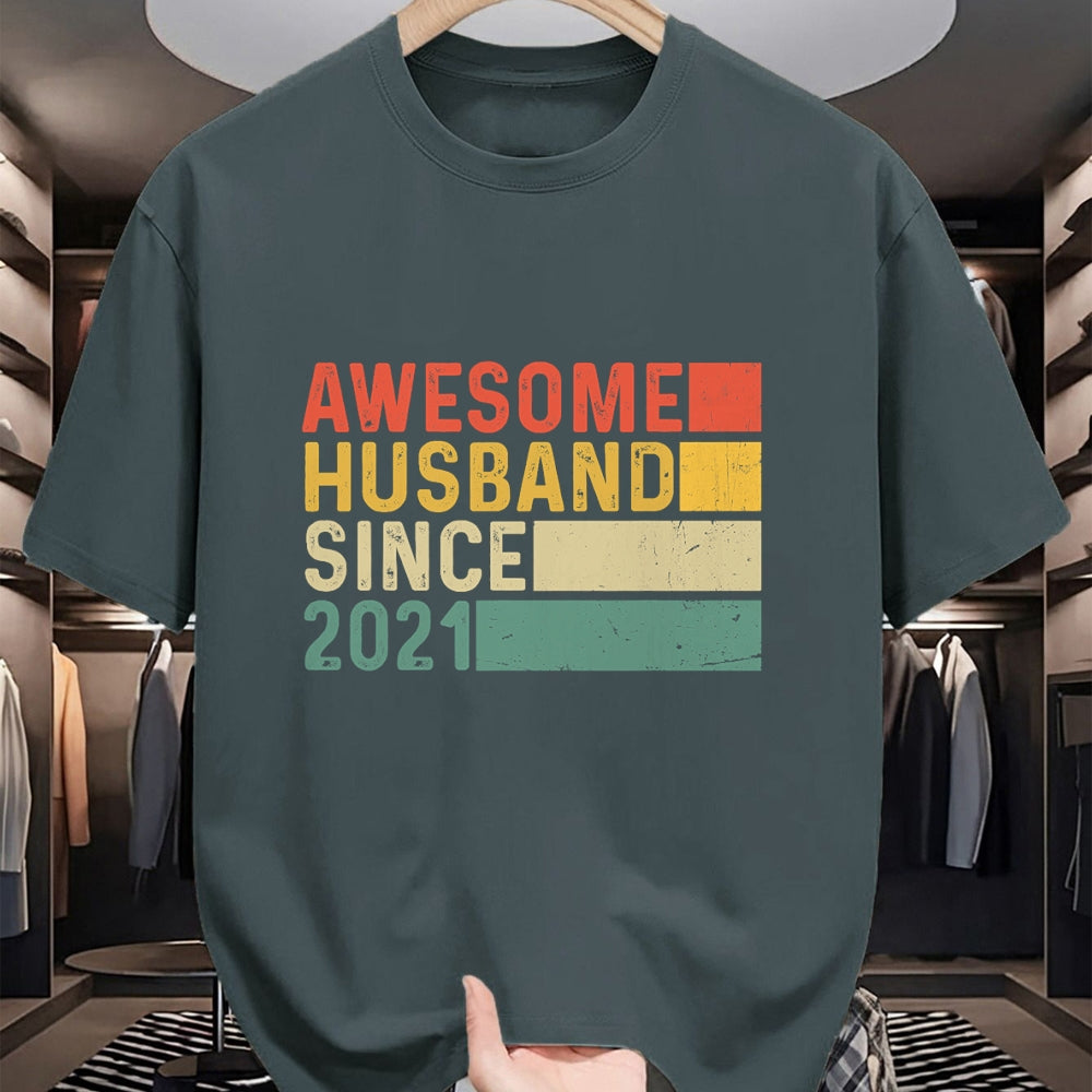Best Wife Shirt, Wife and Husband Unisex T-Shirt/Hoodie/Sweatshirt HLT00 - 3rd Year Wedding Anniversary Epic Awesome Husband Since 2021 T-Shirt (1)