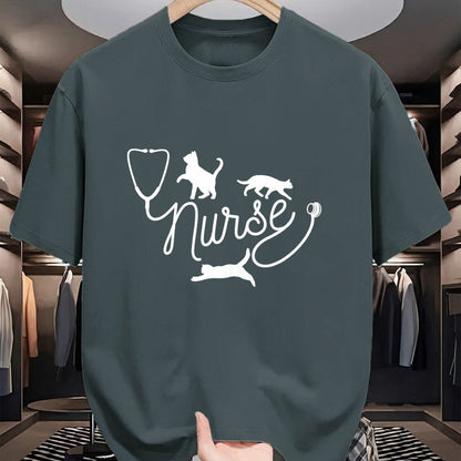 Funny Nurse Shirt, Nurse Unisex T-Shirt/Hoodie/Sweatshirt HLT00 - Nurse Cat Mom - RN Nurse and Cat Lovers T-Shirt