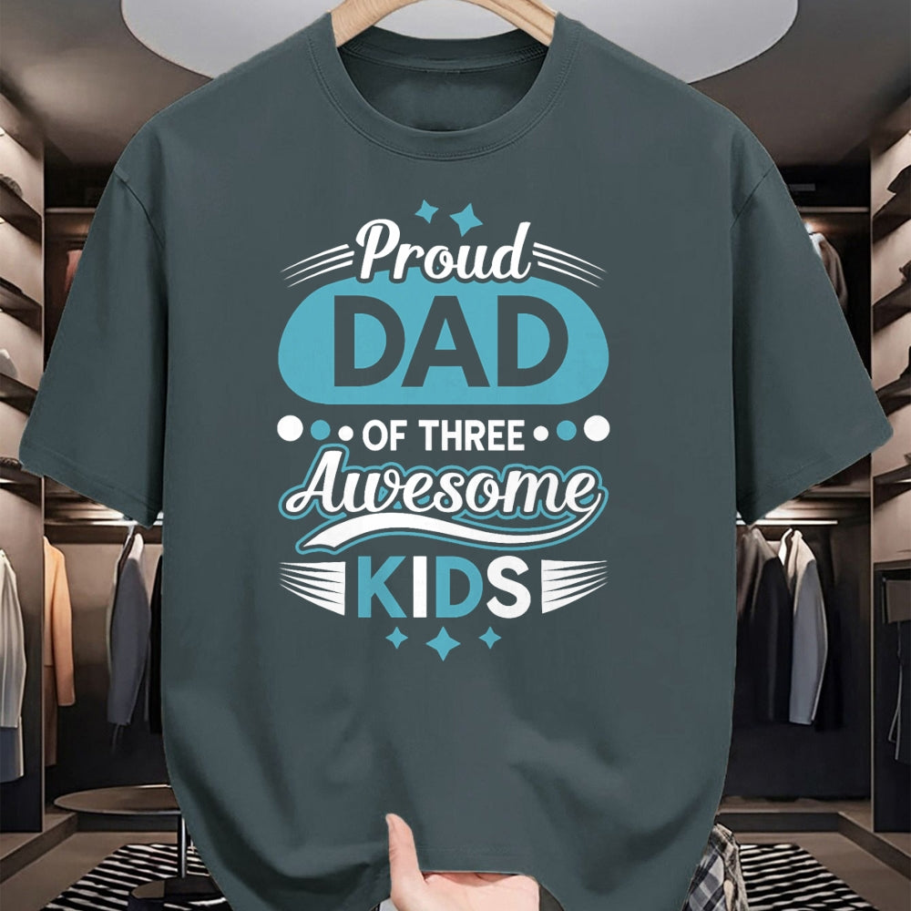 Gift for Dad Shirt, Funny Dad Unisex T-Shirt/Hoodie/Sweatshirt HLT00 – Proud Dad of 3 awesome kidst Children Father_s Day T-Shirt