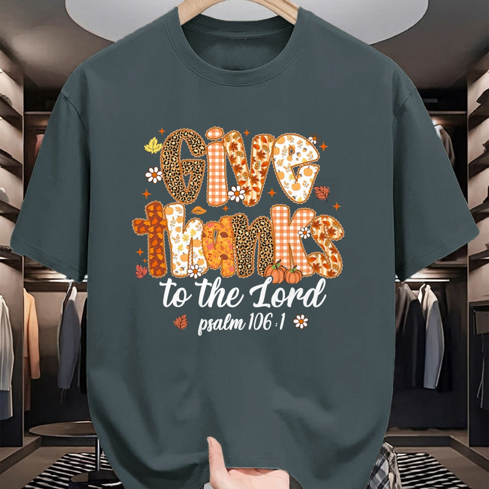 Best Thanksgiving Family Shirt , Funny Thanksgiving UnisexT-Shirt/Hoodie/Sweatshirt HLT00 - Give Thanks to The Lord Pumpkin Floral Fall Christian Autumn T-Shirt