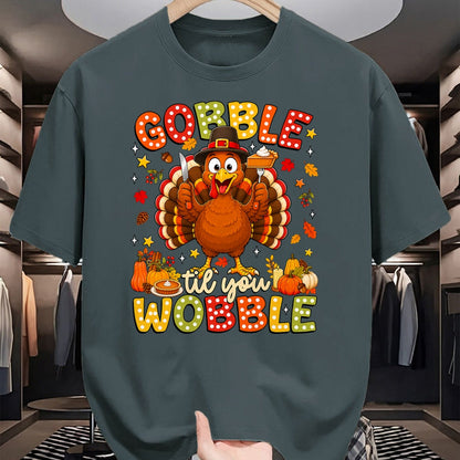 Best Thanksgiving Family Shirt , Funny Thanksgiving UnisexT-Shirt/Hoodie/Sweatshirt HLT00 - Gobble Til You Wobble Thanksgiving Turkey Men Women Kids T-Shirt
