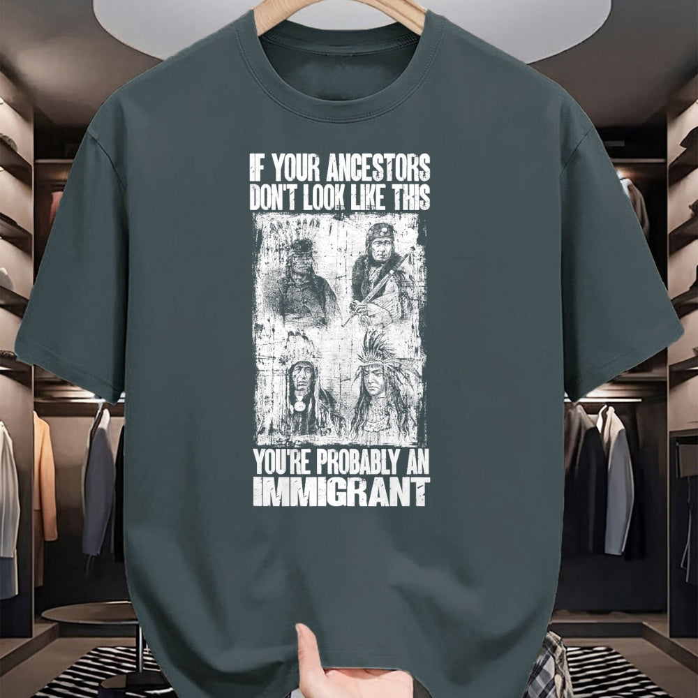Native American T-Shirts, Vintage Native American Unisex T-Shirt/Hoodie/Sweatshirt HLT00 - Native American You Are Probably An Immigrant Indian