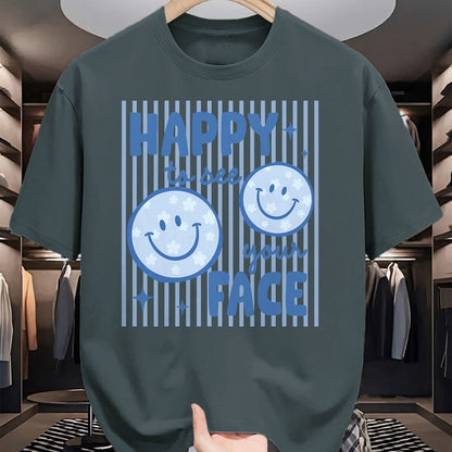 Best Teacher Shirt, Funny Teacher UnisexT-Shirt/Hoodie/Sweatshirt HLT00 - Happy to See Your Face Smile Face Teacher Kid Back to School T-Shirt