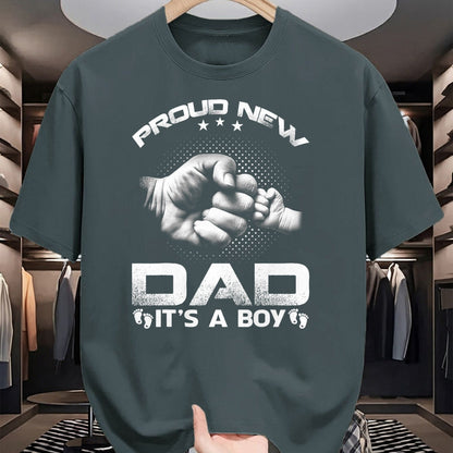 Gift for Dad Shirt, Funny Dad Unisex T-Shirt/Hoodie/Sweatshirt HLT00 – Proud New Dad It_s A Boy T-Shirt