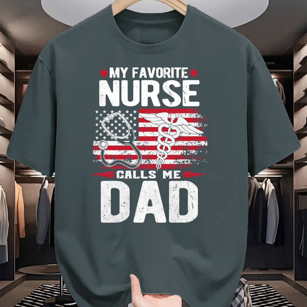 Funny Nurse Shirt, Nurse Unisex T-Shirt/Hoodie/Sweatshirt HLT00 - My Favorite Nurse Calls Me Dad Fathers Day T-Shirt
